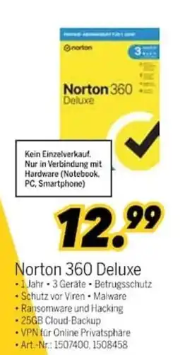 MEDIMAX Norton 360 Deluxe Angebot