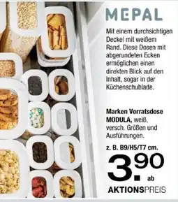 Ostermann MEPAL Marken Vorratsdose MODULA, weiß Angebot