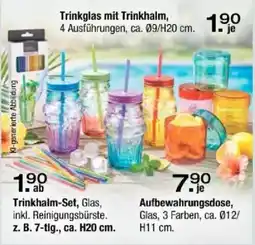 Ostermann Trinkglas mit Trinkhalm Angebot