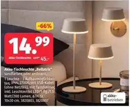 Segmüller Akku-Tischleuchte "Bellatrix" Angebot