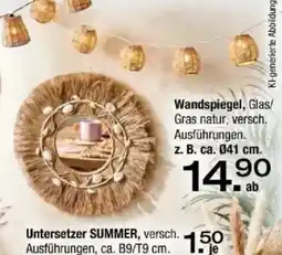 Ostermann Wandspiegel, Glas/Gras natur Angebot