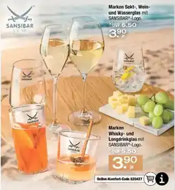 Ostermann Marken Sekt-, Wein- und Wasserglas mit SANSIBAR®-Logo Angebot