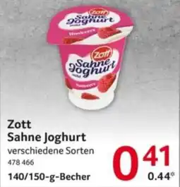 Selgros Zott Sahne Joghurt Angebot
