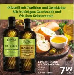 Selgros Carapelli il Nobile oder Oro Verde Extra Olivenöl Angebot
