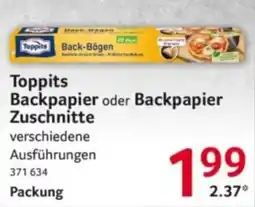 Selgros Toppits Backpapier Angebot