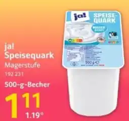 Selgros ja! Speisequark Magerstufe Angebot