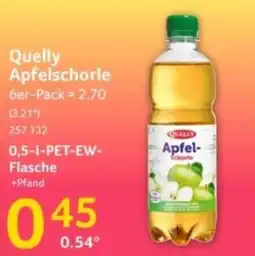 Selgros Quelly Apfelschorle Angebot