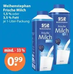 V Markt Weihenstephan Frische Milch Angebot