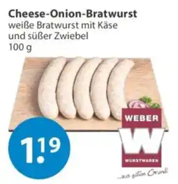 V Markt Cheese-Onion-Bratwurst Weber Angebot