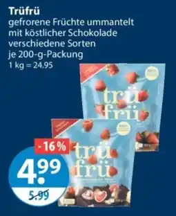 V Markt Trüfrü gefrorene Früchte ummantelt mit köstlicher Schokolade Angebot