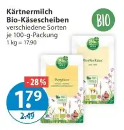 V Markt Kärtnermilch Bio-Käsescheiben Angebot