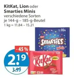 V Markt KitKat, Lion oder Smarties Minis Angebot