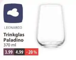 V Markt LEONARDO Trinkglas Paladino Angebot