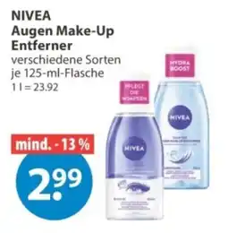 V Markt NIVEA Augen Make-Up Entferner Angebot