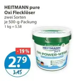 V Markt HEITMANN pure Oxi Flecklöser Angebot
