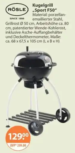 V Markt Kugelgrill "Sport F50" RÖSLE Angebot