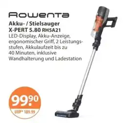 V Markt Rowenta Akku- / Stielsauger X-PERT 5.80 RH5A21 Angebot