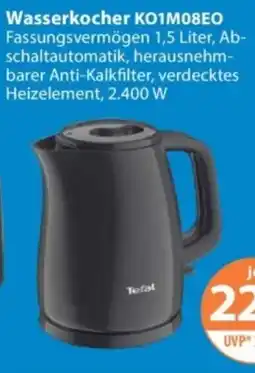 V Markt Wasserkocher KO1M08EO Tefal Angebot