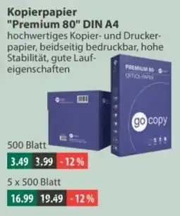 V Markt Kopierpapier "Premium 80" DIN A4 go copy Angebot