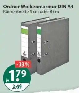 V Markt Ordner Wolkenmarmor DIN A4 Angebot