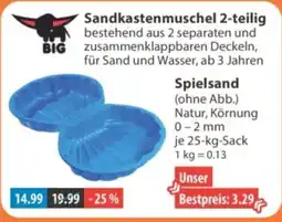 V Markt Sandkastenmuschel 2-teilig BIG Angebot