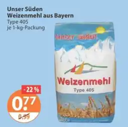 V Markt Unser Süden Weizenmehl Angebot