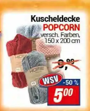 CENTERSHOP Kuscheldecke Popcorn Angebot