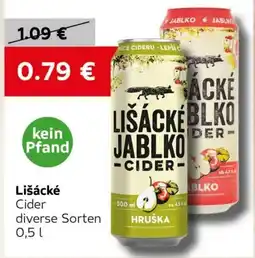 VELTA Free Shop Lišácké Cider Angebot