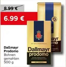 VELTA Free Shop Dallmayr Prodomo Bohnen gemahlen Angebot