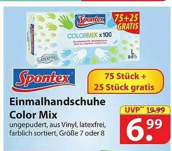 Famila Nord Ost Einmalhandschuhe Color Mix Spontex Angebot