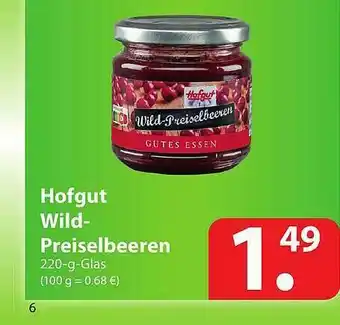 Famila Nord Ost Hofgut Wild-preiselbeeren Angebot