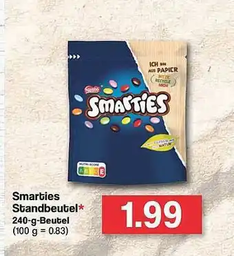 Famila Nord West Smarties Standbeutel Angebot