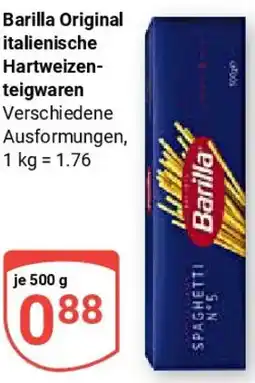 Globus Barilla Original italienische Hartweizenteigwaren Angebot