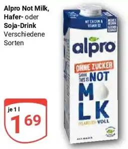 Globus Alpro Not Milk, Hafer- oder Soja-Drink Angebot