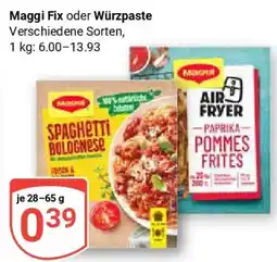 Globus Maggi Fix oder Würzpaste Angebot