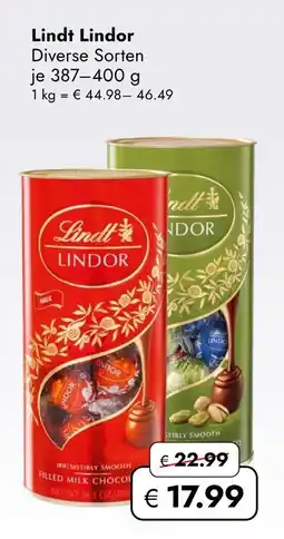 Travel Free Lindt lindor pralinen Angebot