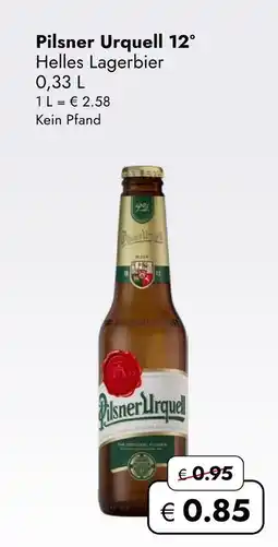 Travel Free Pilsner urquell 12° helles lagerbier Angebot