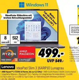 MEDIMAX Lenovo ideapad slim 3 16arp10 lunagrau Angebot