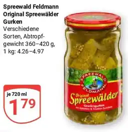 Globus Spreewald Feldmann Original Spreewälder Gurken Angebot