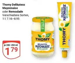 Globus Thomy Delikatess Mayonnaise oder Remoulade Angebot