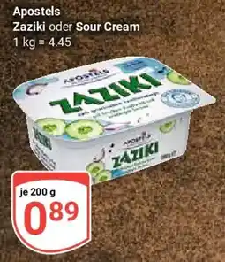 Globus Apostels Zaziki oder Sour Cream Angebot