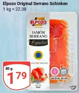 Globus Elpozo Original Serrano Schinken Angebot