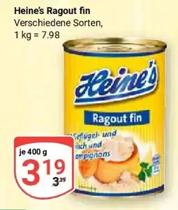 Globus Heine's Ragout fin Angebot