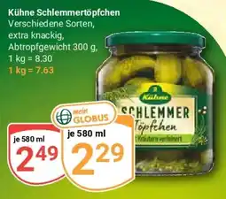 Globus Kühne Schlemmertöpfchen Angebot