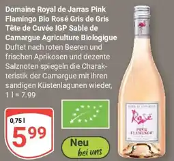 Globus Domaine Royal de Jarras Pink Flamingo Bio Rosé Gris de Gris Tête de Cuvée IGP Sable de Camargue Agriculture Biologigue Angebot