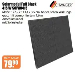 V Baumarkt Solarmodul Full Black 415 W SOPA0415 SCHWAIGER Angebot