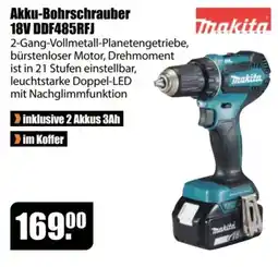 V Baumarkt Akku-Bohrschrauber 18V DDF485RFJ Makita Angebot