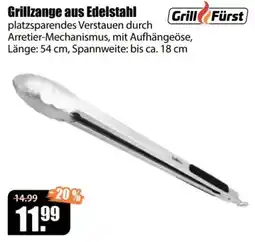 V Baumarkt Grillzange aus Edelstahl GrillFürst Angebot