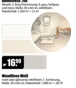 V Baumarkt Bodenfliese "Fox" Angebot