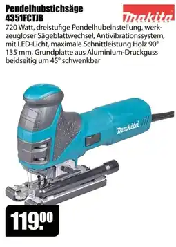 V Baumarkt Pendelhubstichsäge 4351FCTJB Makita Angebot